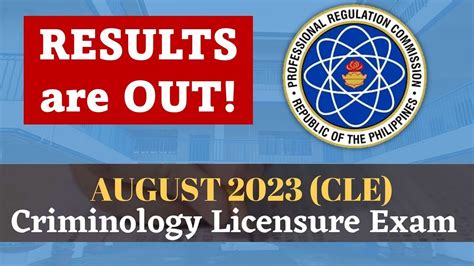 criminologist licensure examination 2023|August 2023 Licensure Examination for Criminologists Results Released.